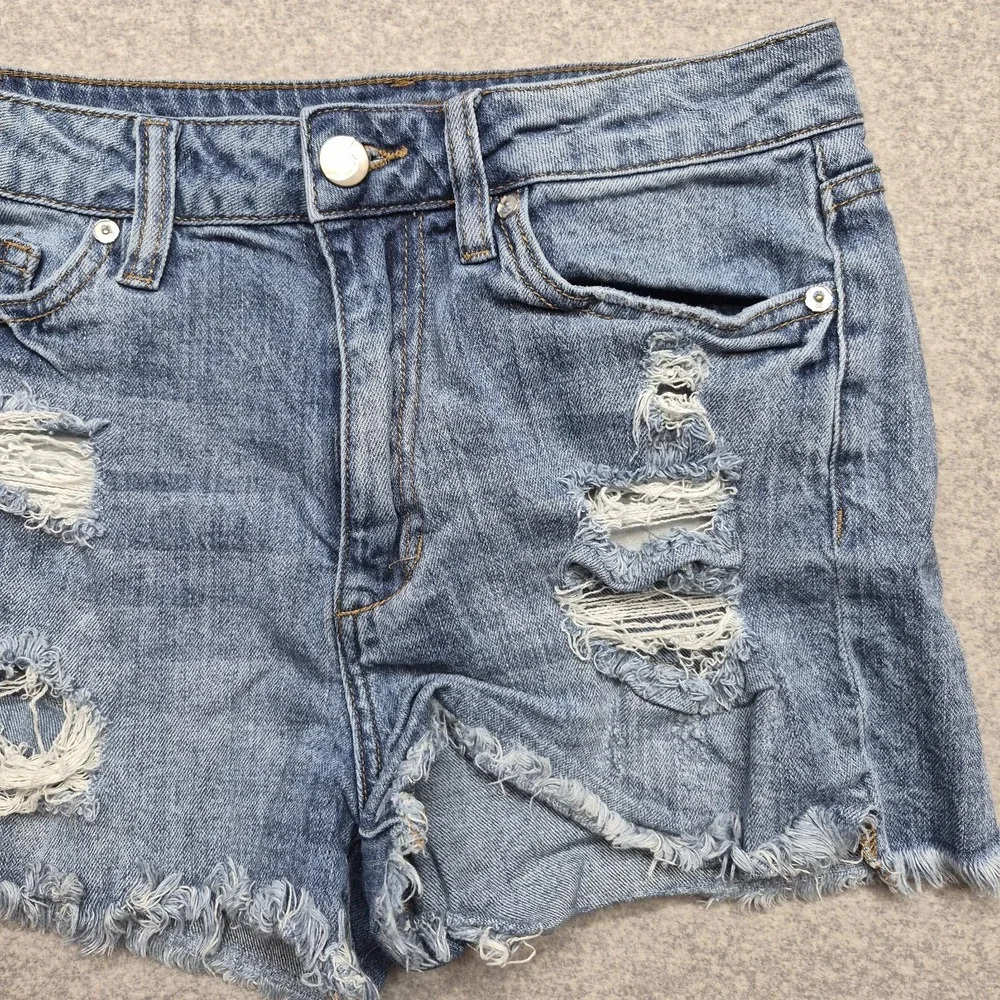 Joes Jeans Cutoff Denim Shorts Womens Distressed Raw Hem Light Wash Y2K Festival
